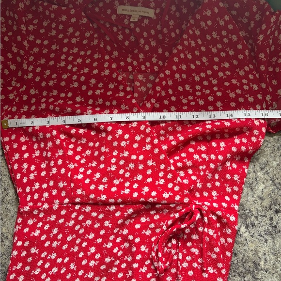 Monteau Red and White Floral Midi Sun Dress - Picture 5 of 6